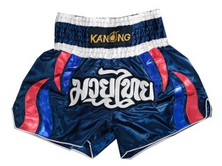 Kanong  Muay Thai Shorts Sverige : KNS-138-Marinblå