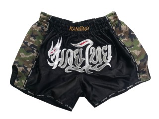 Retro Kanong Muay Thai Shorts : KNSRTO-231-Svart