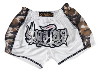 Retro Kanong Muay Thai Shorts : KNSRTO-231-Vit