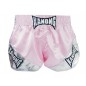 Kanong Retro Muay Thai Shorts Damen : KNSRTO-201-Rosa-Silver