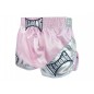 Kanong Retro Muay Thai Shorts Damen : KNSRTO-201-Rosa-Silver