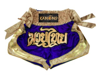 KANONG Muay Thai Shorts Sverige : KNS-132-Blå