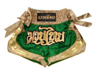 KANONG Muay Thai Shorts Sverige : KNS-132-Grön