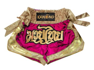 KANONG Muay Thai Shorts Sverige : KNS-132-ros rosa